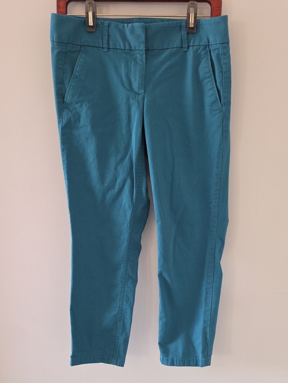 LOFT Teal 4P Skinny Chino Crop